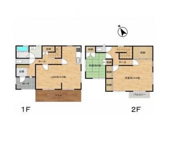 �Ԏ��}�i�̂P�ˌ��j�@2LDK