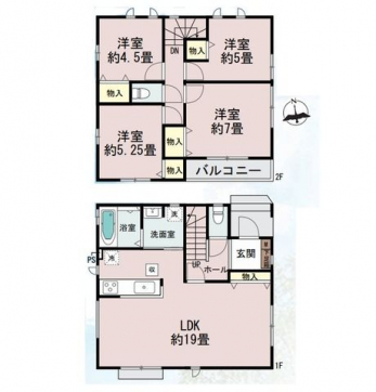 �Ԏ��}�i�̂P�ˌ��j�@4LDK