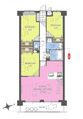 �Ԏ��}�i�̂P�}���V�����j�@3LDK