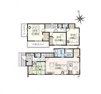 �Ԏ��}�i�̂P�ˌ��j�@4LDK