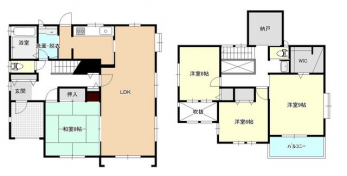 �Ԏ��}�i�̂P�ˌ��j�@4LDK