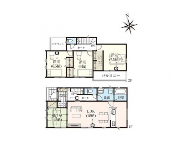 �Ԏ��}�i�̂P�ˌ��j�@4LDK