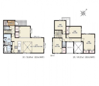 �Ԏ��}�i�̂P�ˌ��j�@4LDK