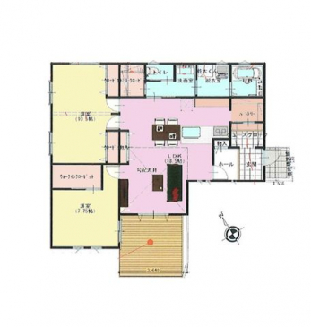 �Ԏ��}�i�̂P�ˌ��j�@2LDK