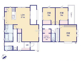 �Ԏ��}�i�̂P�ˌ��j�@3LDK