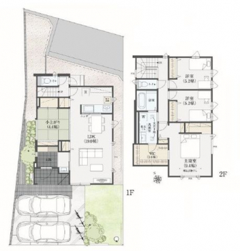 �Ԏ��}�i�̂P�ˌ��j�@4LDK