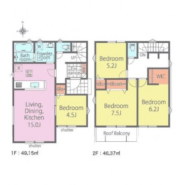 �Ԏ��}�i�̂P�ˌ��j�@3LDK