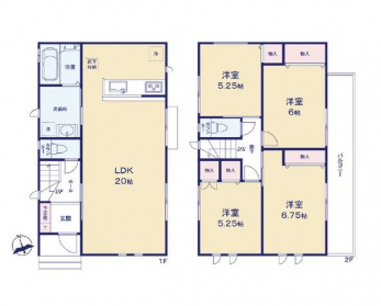 �Ԏ��}�i�̂P�ˌ��j�@4LDK