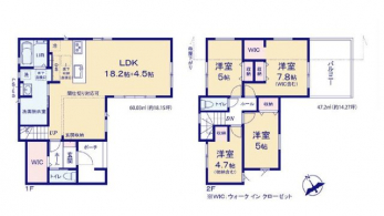 �Ԏ��}�i�̂P�ˌ��j�@4LDK