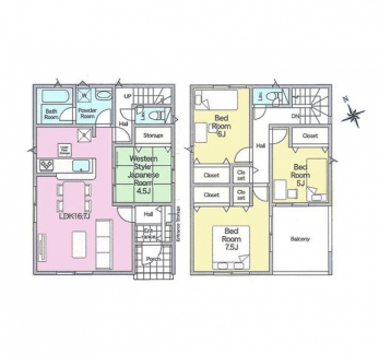 �Ԏ��}�i�̂P�ˌ��j�@4LDK