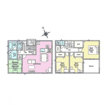 �Ԏ��}�i�̂P�ˌ��j�@4LDK