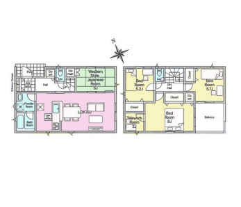 �Ԏ��}�i�̂P�ˌ��j�@4LDK