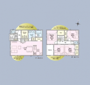 �Ԏ��}�i�̂P�ˌ��j�@4SLDK