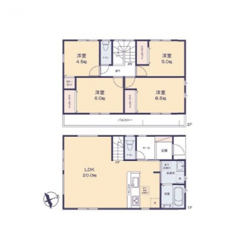 �Ԏ��}�i�̂P�ˌ��j�@4LDK