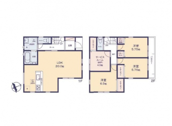 �Ԏ��}�i�̂P�ˌ��j�@3SLDK