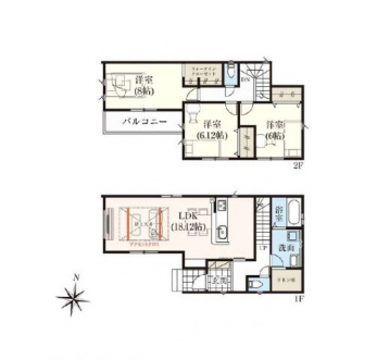 �Ԏ��}�i�̂P�ˌ��j�@3LDK