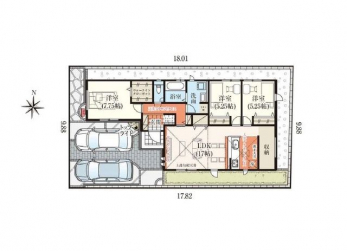 �Ԏ��}�i�̂P�ˌ��j�@3LDK