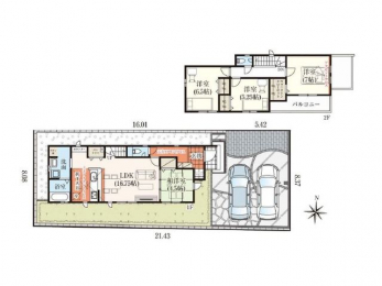 �Ԏ��}�i�̂P�ˌ��j�@4LDK