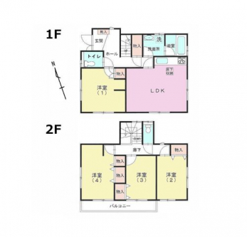 �Ԏ��}�i�̂P�ˌ��j�@4LDK