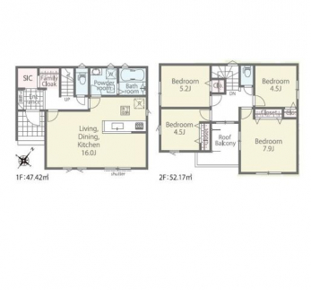 �Ԏ��}�i�̂P�ˌ��j�@4LDK