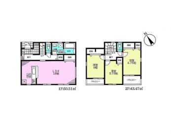 �Ԏ��}�i�̂P�ˌ��j�@3LDK