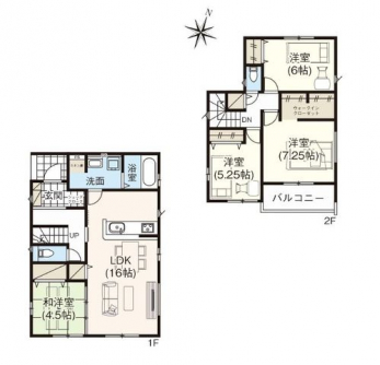 �Ԏ��}�i�̂P�ˌ��j�@4LDK+WIC+SC+���l����