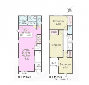 �Ԏ��}�i�̂P�ˌ��j�@3LDK