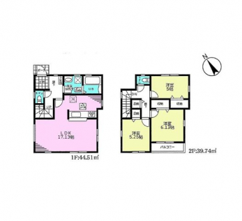 �Ԏ��}�i�̂P�ˌ��j�@3LDK