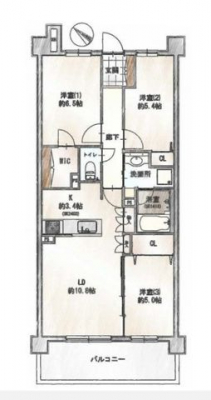 �Ԏ��}�i�̂P�}���V�����j�@3LDK