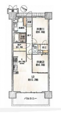 �Ԏ��}�i�̂P�}���V�����j�@2LDK