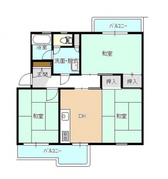 �Ԏ��}�i�̂P�}���V�����j�@3DK