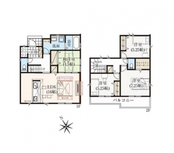 �Ԏ��}�i�̂P�ˌ��j�@4LDK�{WIC