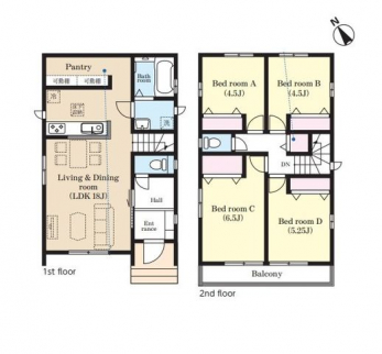 �Ԏ��}�i�̂P�ˌ��j�@4LDK