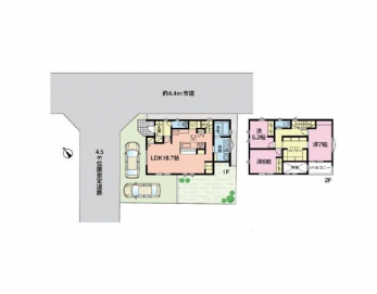 �Ԏ��}�i�̂P�ˌ��j�@3LDK+�t�@�~���[�N���[�[�b�g