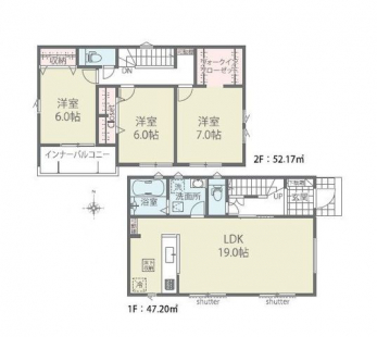 �Ԏ��}�i�̂P�ˌ��j�@3LDK