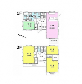 �Ԏ��}�i�̂P�ˌ��j�@4LDK