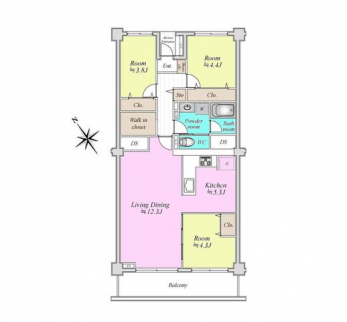 �Ԏ��}�i�̂P�}���V�����j�@3LDK�{WIC