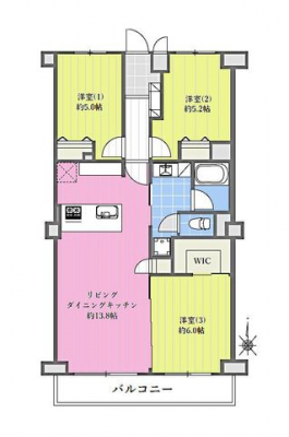 �Ԏ��}�i�̂P�}���V�����j�@3LDK