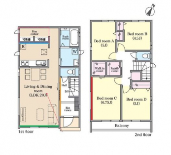 �Ԏ��}�i�̂P�ˌ��j�@4LDK