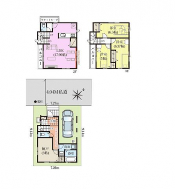 �Ԏ��}�i�̂P�ˌ��j�@3LDK�{�[�ˁ{SC