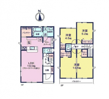 �Ԏ��}�i�̂P�ˌ��j�@3LDK