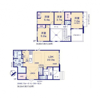 �Ԏ��}�i�̂P�ˌ��j�@4LDK