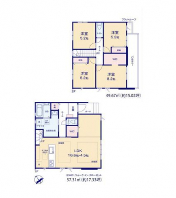 �Ԏ��}�i�̂P�ˌ��j�@4LDK