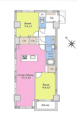 �Ԏ��}�i�̂P�}���V�����j�@2LDK