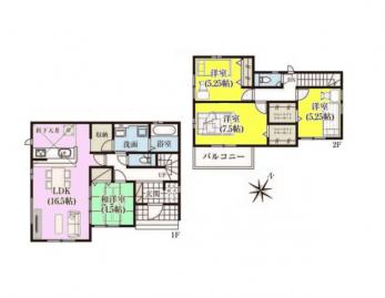 �Ԏ��}�i�̂P�ˌ��j�@4LDK