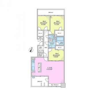 �Ԏ��}�i�̂P�}���V�����j�@3SLDK�{3WIC