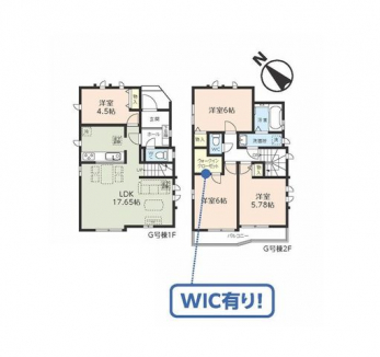 �Ԏ��}�i�̂P�ˌ��j�@4LDK�{WIC