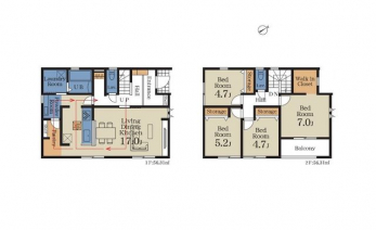 �Ԏ��}�i�̂P�ˌ��j�@4LDK