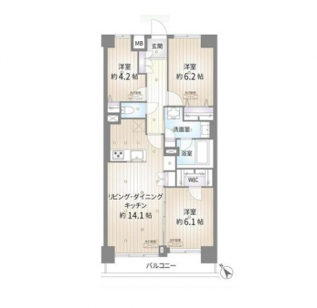 �Ԏ��}�i�̂P�}���V�����j�@3LDK�{WIC