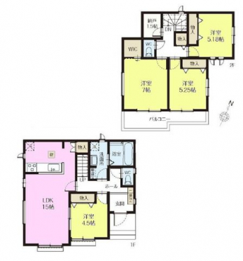 �Ԏ��}�i�̂P�ˌ��j�@4LDK